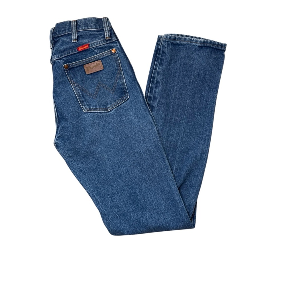 Wrangler VINTAGE jeans in a mid-wash blue denim sz 7